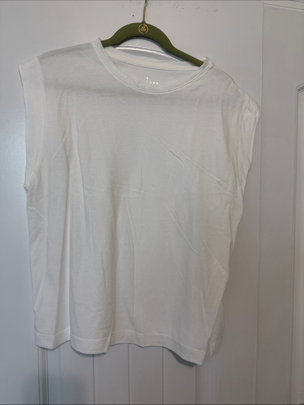 a new day White Crewneck T‑Shirt